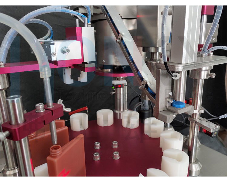 タッチスクリーン制御付きコンパクトデスクトップ自動充填機、高精度小ロット血清エッセンシャルオイルおよびラボサンプル用、1時間あたり1900本