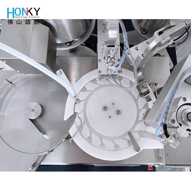 小さいバッチPharmaの液体製造業のための10mlガラスびんの液体の満ちるおおう機械25BPM