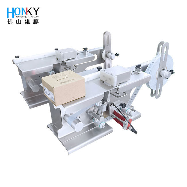 Desktop Small Box Corner Labeling Machine With Transparent Label Sensor For Box Labeling