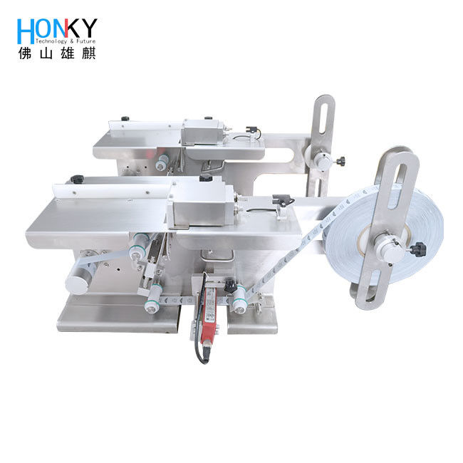 Desktop Small Box Corner Labeling Machine With Transparent Label Sensor For Box Labeling
