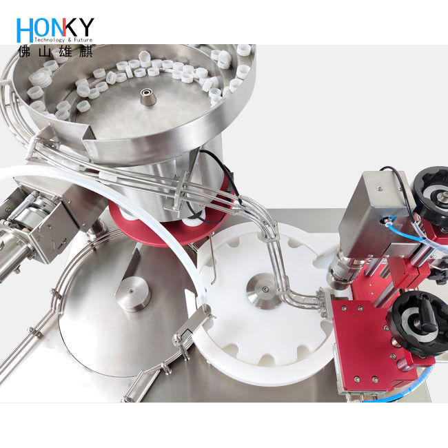 洗浄ワークショップ 作業台用 30ml 溶剤液体 充填とキャピング 機械 実験用反応剤のための完全な自動機能